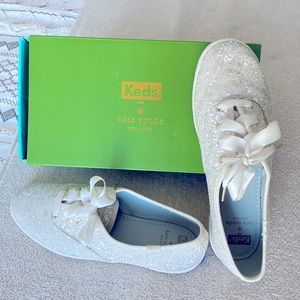 Keds for Kate Spade Glitter Cream Shoes